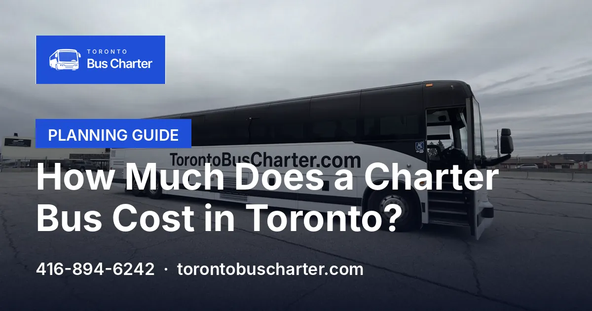 Toronto Bus Charter Prevost coach with the door open, ready for boarding